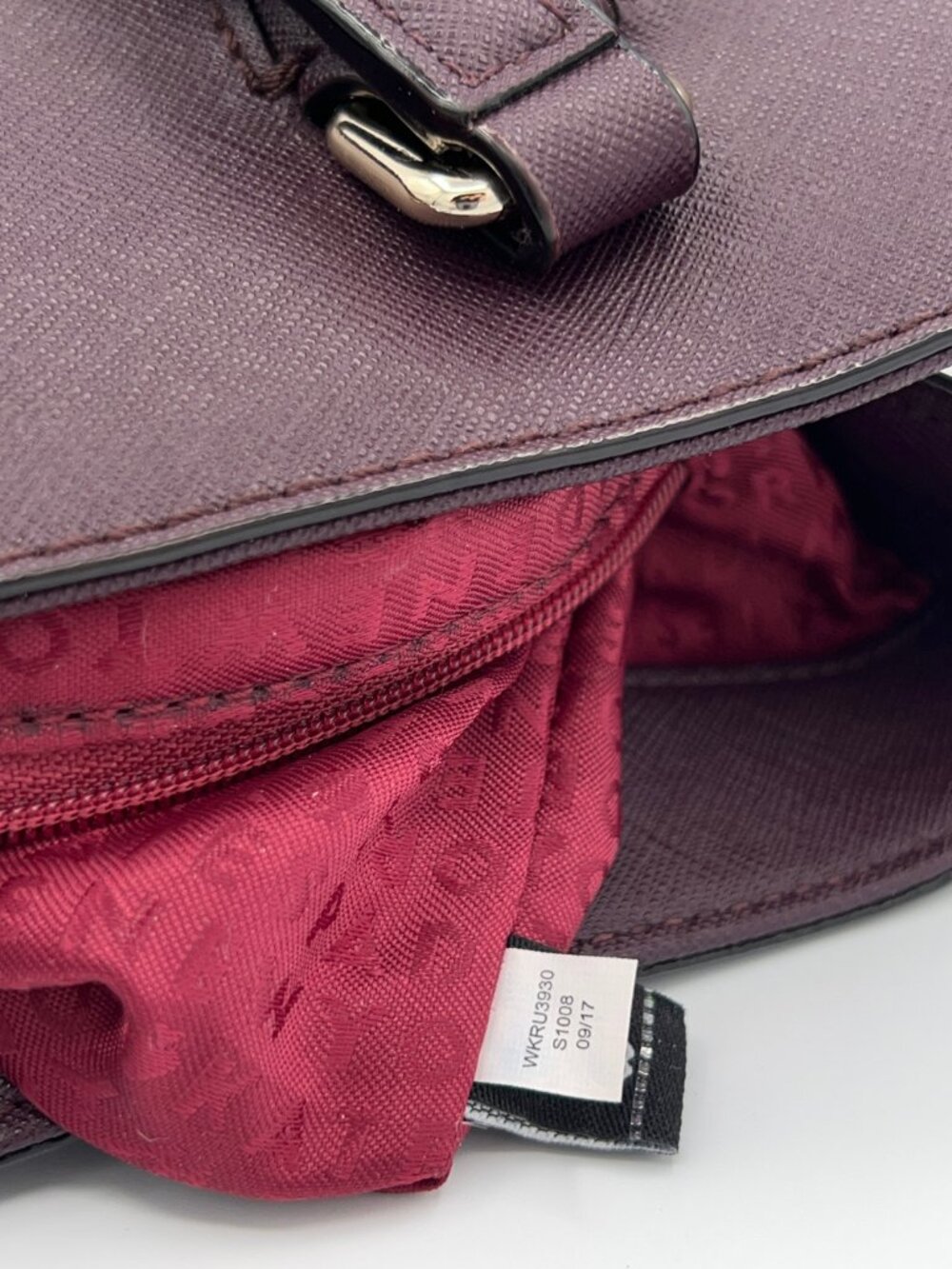 Kate Spade Laurel Way Evangelie Satchel Burgundy Saffiano Leather - Picture 9 of 14